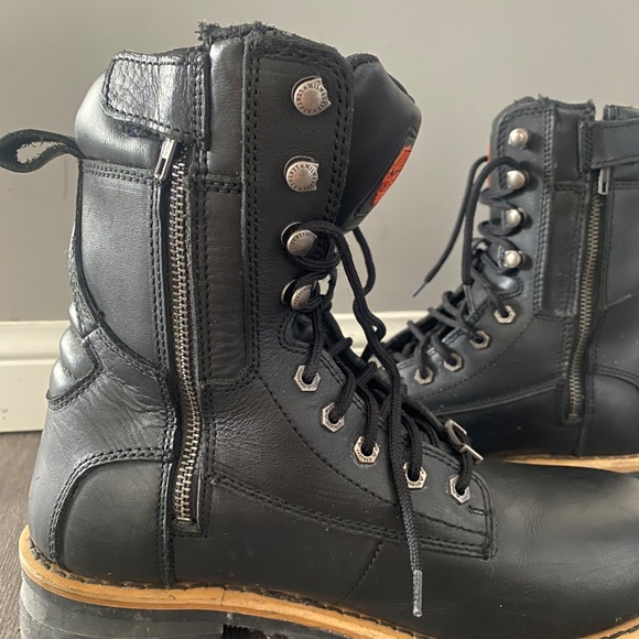 Milwaukee Leather Men's Classic Boots with Side Zip Closure Black Size 9.5 - Picture 6 of 15